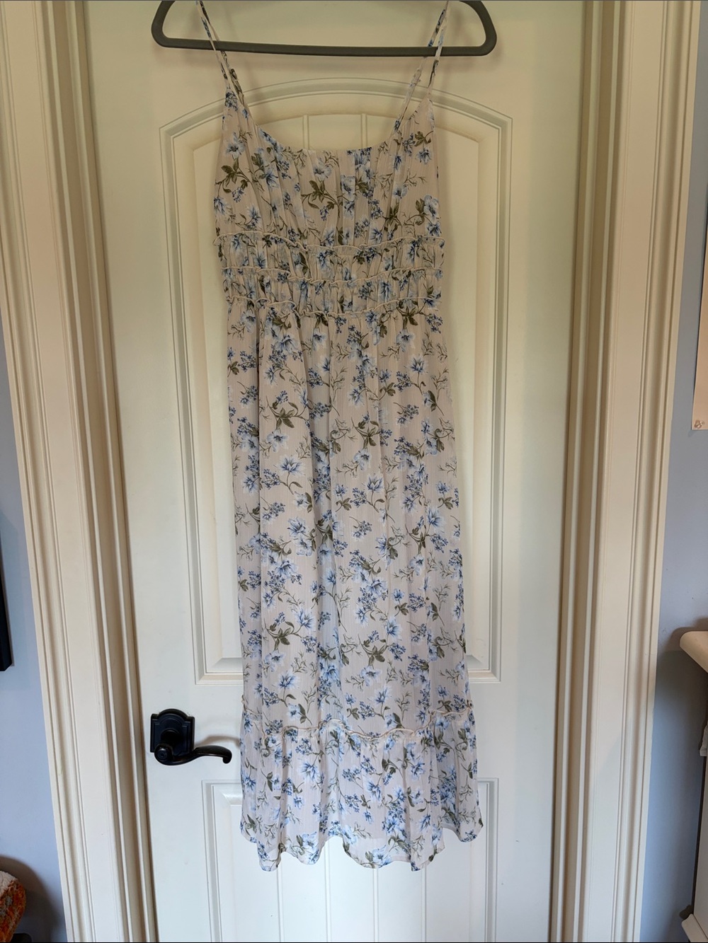 Altar'd State Cream Floral Spaghetti-Strap Maxi Jumpsuit